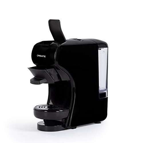 CREATE / POTTS/Cafetera Multicápsula Express Negro/Programable, ligera y compacta, Apta para preparar café en todos sus formatos