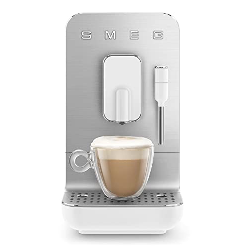 Smeg BCC02WHMEU Cafetera automática compacta con función de vapor, color blanco