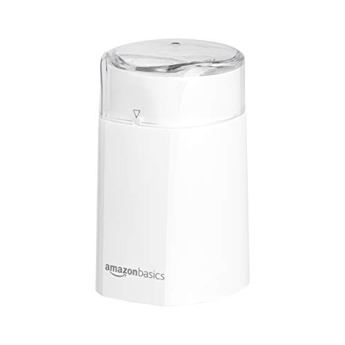 Amazon Basics — Molinillo de café eléctrico, blanco