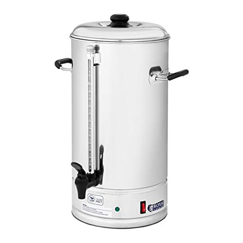 Royal Catering Cafetera de filtro industrial RCKM-WOF16 (1.500 W, 15 L, max. 85 °C, Preparación y mantenimiento en caliente, Con grifo para servir)