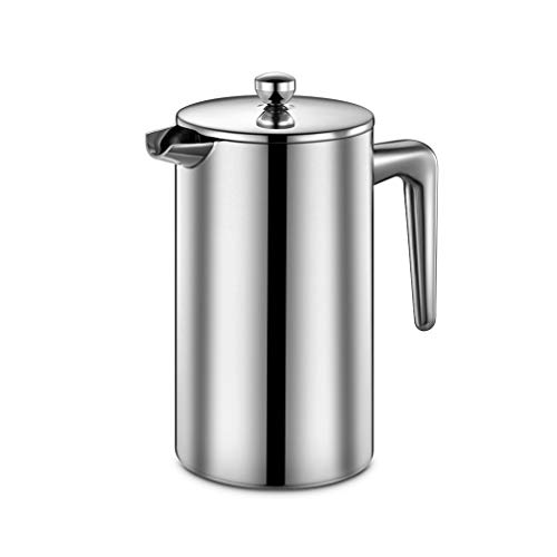 ZXX. French Press Coffee Maker, French Press Coffee Maker Acero Inoxidable Aislado y Duradero Capacidad de 350 ml Apto para lavavajillas, para Cerveza Caliente o fría