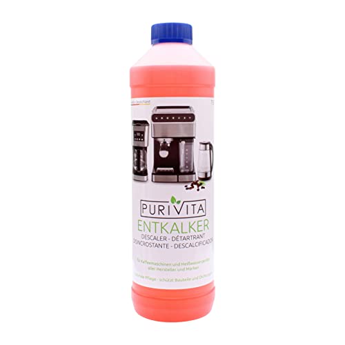 Purivita - Líquido descalcificador 750 ml universal - cafeteras superautomáticas, 1 botella