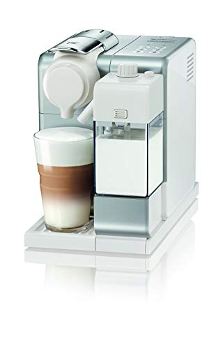 Nespresso De'Longhi Lattisima Touch Animation EN560.S -Cafetera monodosis de cápsulas Nespresso con depósito de leche, 6 recetas seleccionables, color plata, Incluye pack de bienvenida con 14 cápsulas