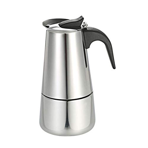 beeyuk Clásica Cafetera Italiana En Acero Inoxidable, 2 Tazas/ 4 Tazas Portátil Cafetera Espressos Cafetera Moka para Cocina De Inducción, Uso Doméstico Y Oficina Ingenious