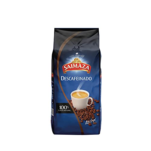 Saimaza - Descafeinado Café en Grano Tostado 100% Natural en Atmosfera Protectora Bolsa 500 Gr