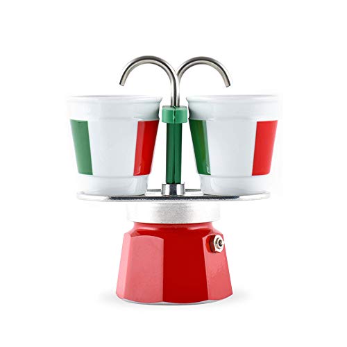 BIALETTI - Juego de cafetera Mini Express + 2 tazas Bicchierini Italia 0006196