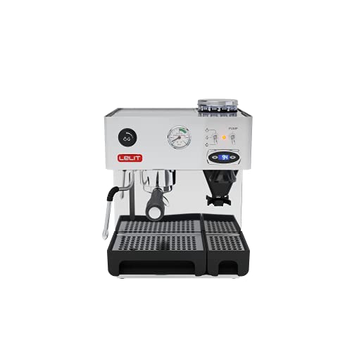 Lelit PL042TEMD Anita, máquina prosumer con Molinillo de café Integrado y Termo PID para gestionar la Temperatura, 1000 W, 2.7 litros, Acero Inoxidable, Plata