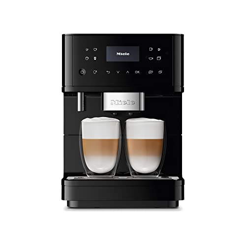 Miele CM 6160 MilkPerfection Máquina de café con OneTouch for Two, AromaticSystem, 4 perfiles individuales, DoubleShot, compatible con WiFi, iluminación LED, negro obsidiana