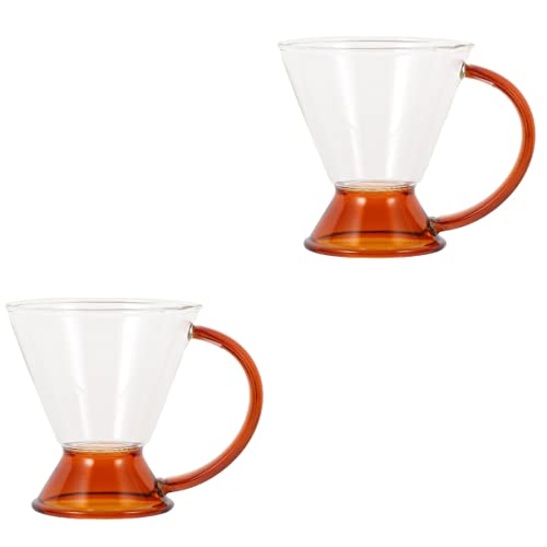 UPKOCH Cafetera Transparente Tazas De Café Con Tapas Máquina De Café Espresso Tazas De Café De Vidrio Con Tapas Agua Fría Agua Vintage Cafetera Filtro De Café Taza Hervidor De Café Olla