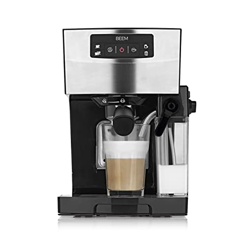 BEEM ESPRESSO-CLASSICO II máquina de café espresso | portafiltro - 20 bar | acero inoxidable | depósito de leche | espuma de leche ajustable individualmente | sistema termobloc | calentador de tazas