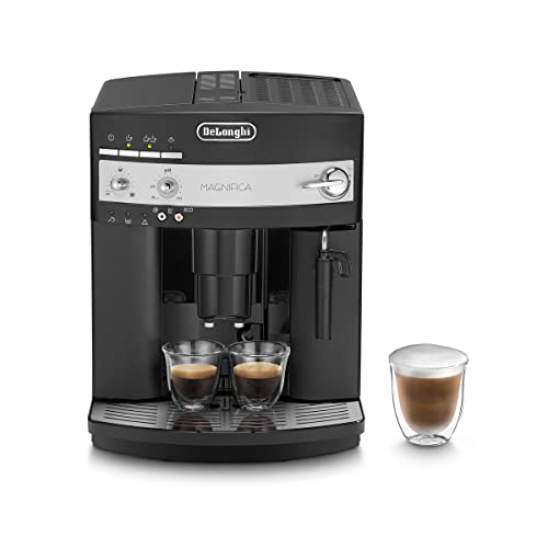 DeLonghi Magnifica ESAM3000B Maquina de Espresso, 1350 W, 1.8 Litros, Acero Inoxidable, Negro 36x38x29cm