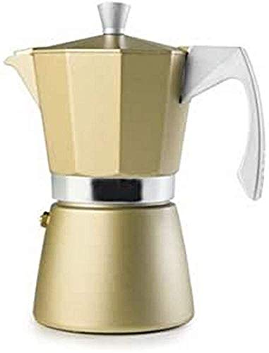 IBILI - Cafetera express Evva Golden, 3 tazas, 150 ml, Aluminio fundido, Apto para inducción
