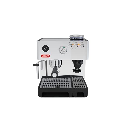 Lelit PL042EM Anita, máquina prosumer con Molinillo de café Integrado, 1000 W, 2.7 litros, Acero inoxibable, Plata