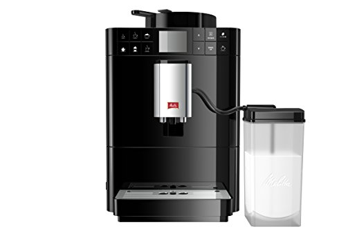 Melitta Caffeo Varianza CSP F570-102, Cafetera Molinillo, Café en Grano, Personalizable, Pantalla TFT, Limpieza Automática, 15 Bares, Negro, 1450 W, 1.2 litros, Acero Inoxidable