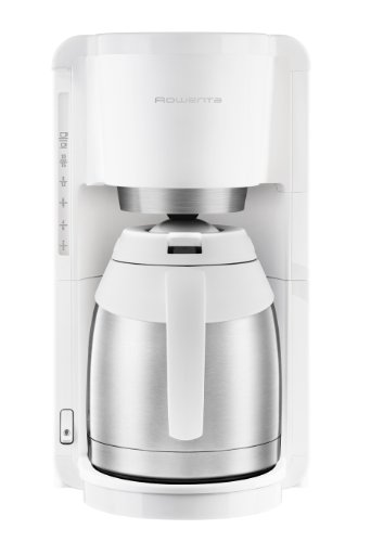 Rowenta Adagio CT3811 Cafetera De Goteo Con Jarra Térmica, 850 W, 1.25 Litros, Acero Inoxidable, Blanco