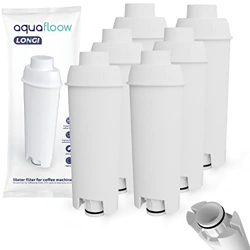 Aquafloow Cafetera Automática Filtro para DeLonghi DLSC002, DeLonghi Filtro de Agua Cartuchosde Carbón Activado para De'Longhi ECAM ESAM ETAM BCO, Paquete de 6