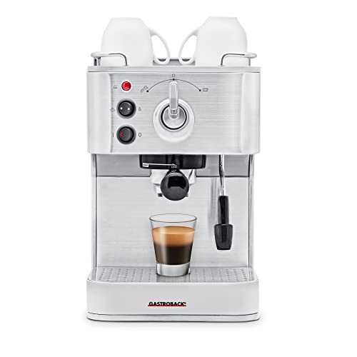 GASTROBACK 42606 Design Espresso Plus Cafetera Puls, 1250 W, 1 Liter, 0 Decibeles, Acero Inoxidable, Plata