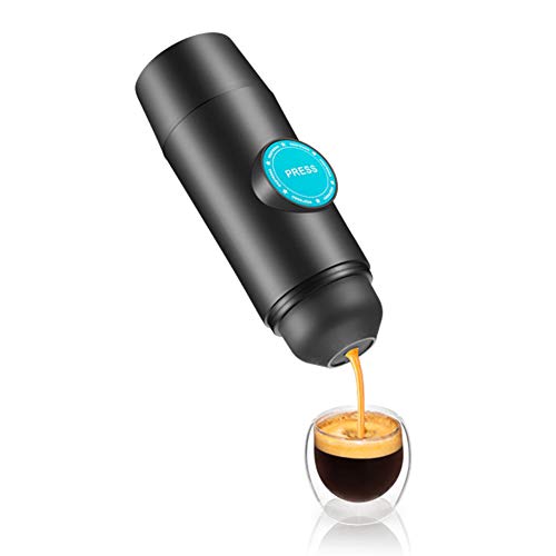 Multifunción Máquina eléctrica portátil para hacer espresso cafetera automática presión 15 bares compatible con cápsula tipo N o D cafetera con filtro integrado para viajes en coche al aire libre