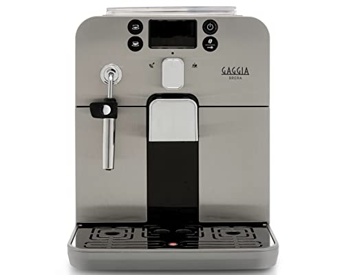 Gaggia RI9305/11 Brera - Cafetera Automática, para Espresso y Capuchino, Café en Grano o Molido, 1400 W, Plata/Negro, 100% Made in Italy