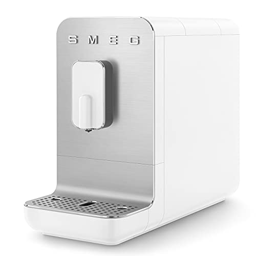 Smeg Cafetera automática compacta BCC01WHMEU, color blanco