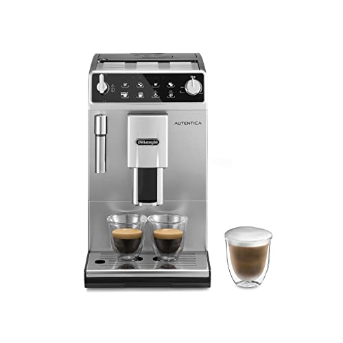 De'Longhi Perfetto ETAM29.510.SB Cafetera súper automática, con panel táctil, 1450 W, 1.3 L, 15 bareses, acero inoxidable, Plata