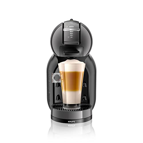 Krups Nescafé Dolce Gusto Mini Me S KP1208 Cafetera de cápsulas con 15 bares de presión, capacidad 0.8 L, bebidas frías o calientes, modo Eco, Play&Select, Thermoblock, 35 tipos café, Negra
