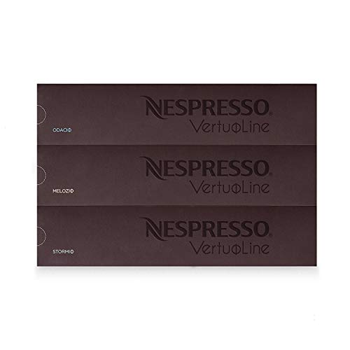 Nespresso - Surtido de cápsulas de café para máquina Vertuoline - Los más vendidos: 1 caja de Stormio, 1 caja de Odacio y 1 caja de Melozio que suman un total de 30 cápsulas