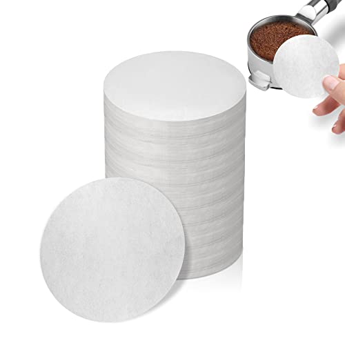 600 filtros de papel de café para cafetera espresso, 54 mm, sin blanquear, papel portafiltro compatible con Breville Barista, Mr. Coffee y otras máquinas espresso