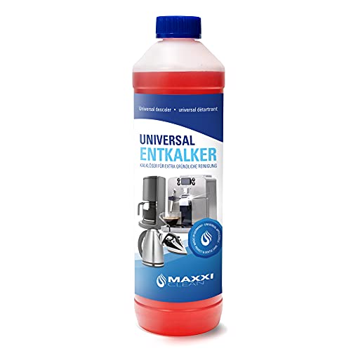 Maxxi Clean Power Descalcificador universal para su cafetera automática - apto para todas las marcas conocidas - eliminador de cal para una limpieza extra a fondo (1x 750 ml)