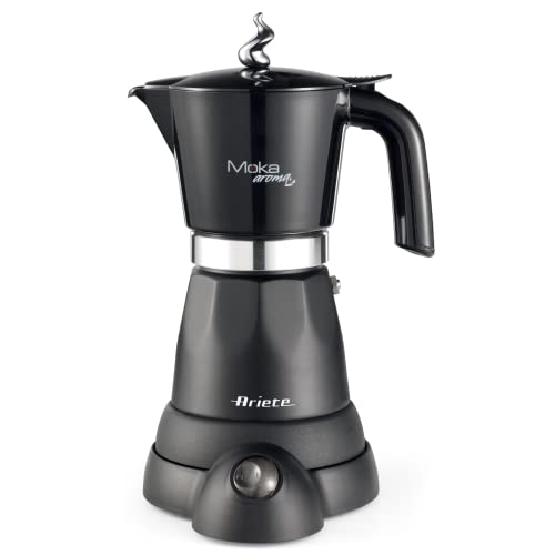 Ariete 1368 Cafetera eléctrica Moka Aroma, 480 W, plástico, Negro