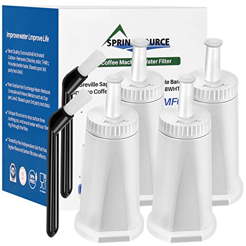 Filtros de agua para Sage Barista Express, 4 unidades de filtro de agua para Sage Claris Barista SES BES008 SES008 SES008 SES810 SES880 SES920 SES980 SES990 con 2 cepillos