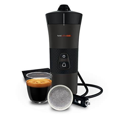 Handpresso – Cafetera portatil 12V Handcoffee Auto 21000, maquina de cafe portatil con monodosis Senseo. Cafetera para coche 12V. Cafetera Senseo. Encendedor para viajes, camping-car