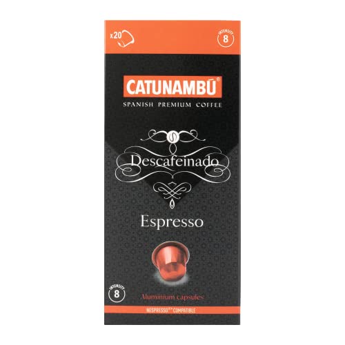 Catunambú - Cápsulas de aluminio de café Espresso Descafeinado compatibles Nespresso (20 cápsulas)