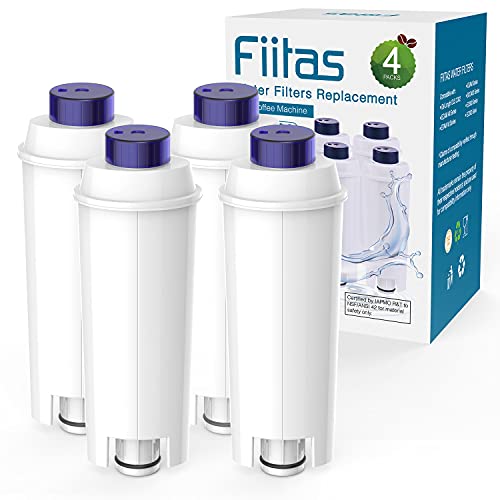 Fiitas DLSC002 Filtro Cafetera para Delonghi Magnifica s, Compatible con las Series ECAM, ESAM, ETAM y BCO (4 Piezas)