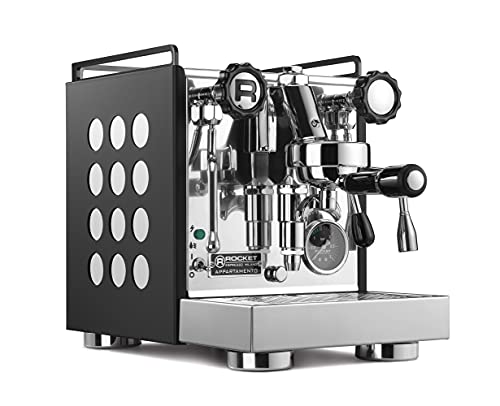 Rocket Appartamento - Máquina de espresso compacta, de doble circuito, con grupo de preparación E61, color blanco y negro