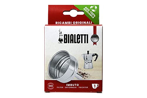 Bialetti Ricambi, Includes 1 Funnel Filter, Compatible with Moka Express, Fiammetta, Break, Happy, Dama, Mini Express and Rainbow (1 Cup)