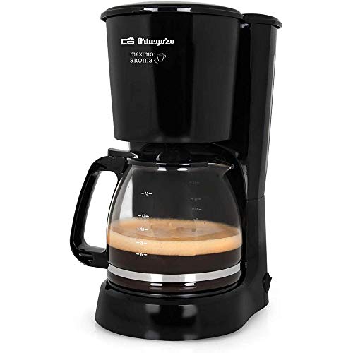 Orbegozo CG 4024 - Cafetera goteo, capacidad para 15 tazas, jarra de crital de 1,6 litros, 800 W de potencia