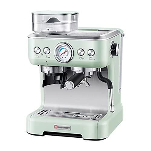Máquina de Espresso para Home Barista, Cafetera Profesional de 20 Bares con Varita Espumadora de Leche, Botón de Elección de Tazas Individuales/Dobles, Tanque de Agua de 2.8L, 2200W (Color : Green)