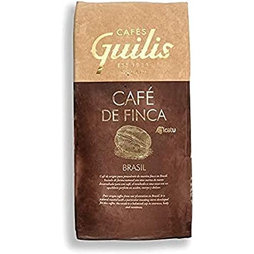 CAFES GUILIS DESDE 1928 AMANTES DEL CAFÉ - Café de Brasil en Grano Arábica Tueste Natural Finca Icatu Minas Gerais 1 kilogramo