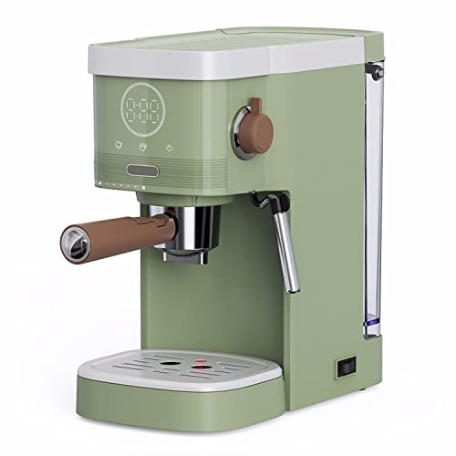 WSYKC Cafetera Express Power Espresso Tradizionale Para Espressos Y Cappuccinos, Rápido Sistema De Calentamiento, 20 Bares, Vaporizador Orientable Green-CS3