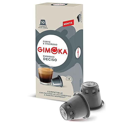 Gimoka - Cápsulas de Café Compatibles con Máquinas Nespresso, Sabor Deciso - 100 Cápsulas