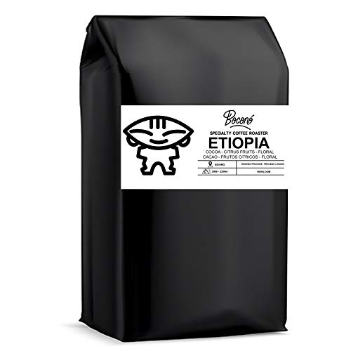 Boconó Specialty Coffee - Café de especialidad en grano de Etiopia - 1 Kg Arábica de Tueste Natural - ideal para cafetera Italiana V60 Chemex Aeropress - espresso