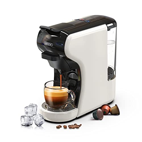 HIBREW- Cafetera multicápsula,Cafetera espresso,Apta para múltiples variedades de café,compatible capsulas DG nes ese pod polvo de café,600ml 1450W,19 Bares…