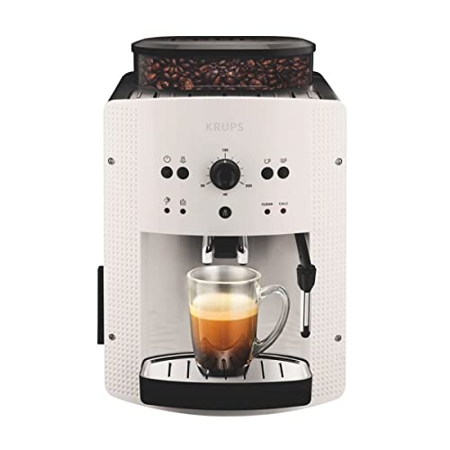 Krups Roma EA8105 - Cafetera superautomática 15 bares de presión, 3 niveles intensidad café, cantidad ajustable de 20 a 220ml, programa automático de limpieza y descalcificación, molinillo integrado