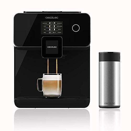 Cecotec Cafetera Superautomática Power Matic-ccino 8000 Touch Serie Nera. Depósito de leche, Pantalla Táctil, Prepara Cappuccino, Café Personalizable, Tecnología ForceAroma 19 bares de presión