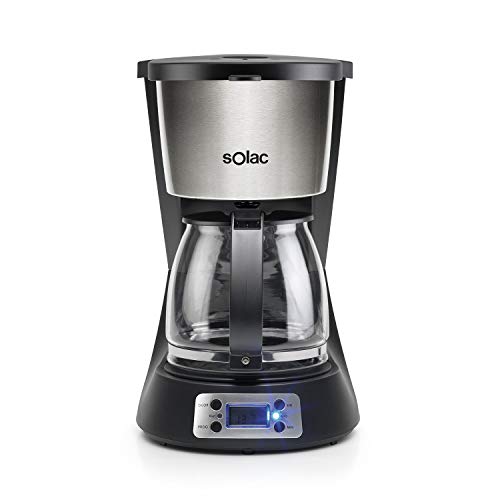 Solac CF4031 Stillo Digital Cafetera Goteo, 1000 W, 14 Cups, Acero Inoxidable, 1.5L