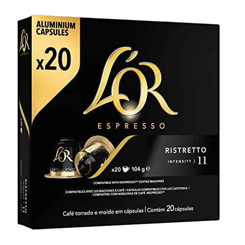 L'Or Espresso Café Cápsulas Ristretto - 20 Cápsulas Compatibles Nespresso
