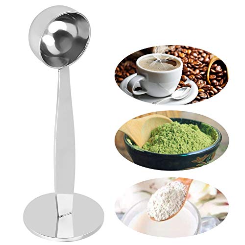 Eastbuy Cuchara de café - Cuchara de café de Doble propósito de Acero Inoxidable Cuchara de apisonar Cuchara de medición de Polvo de café en Grano