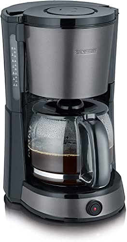 Severin KA 9543 - Cafetera Select, para filtros de café molido, 10 tazas, incluye jarra de cristal, negro