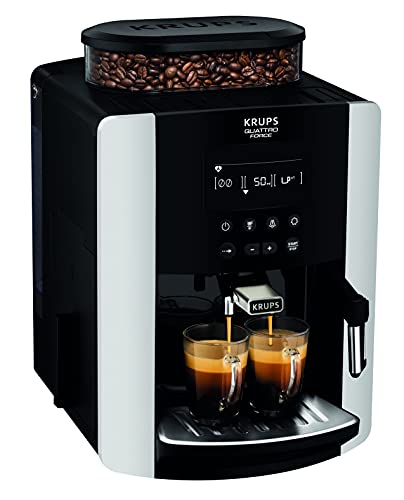 Krups EA817810 Independiente Totalmente automática Máquina espresso 1.7L 2tazas Negro, Plata - Cafetera (Independiente, Máquina espresso, 1,7 L, Molinillo integrado, 1450 W, Negro, Plata)